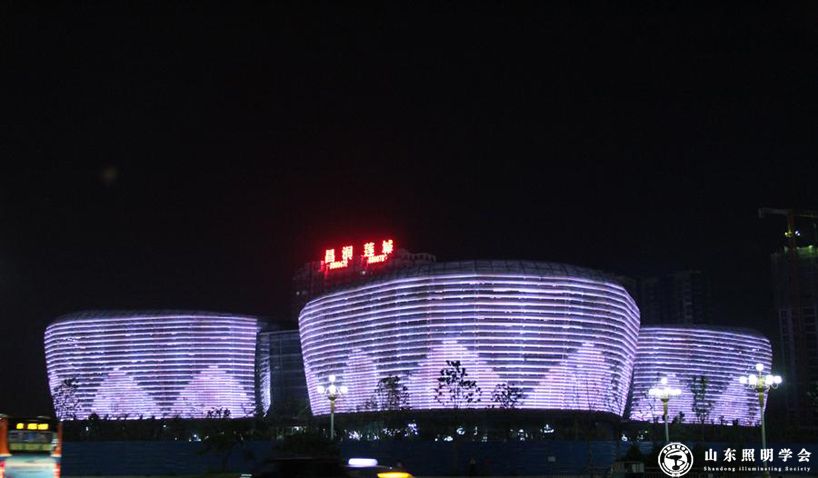 山东聊城市民文化中心夜景照明设计